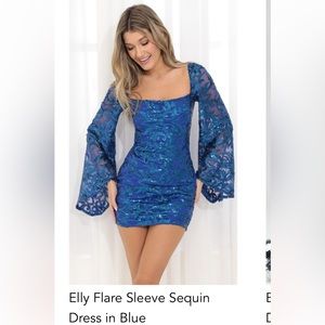 Lucy in the Sky Blue Glitter Dress Brand New